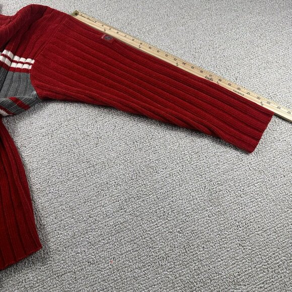 Southpole Chunky Turtle Neck Sweater Red Gray Men’s Size XL - Picture 5 of 6